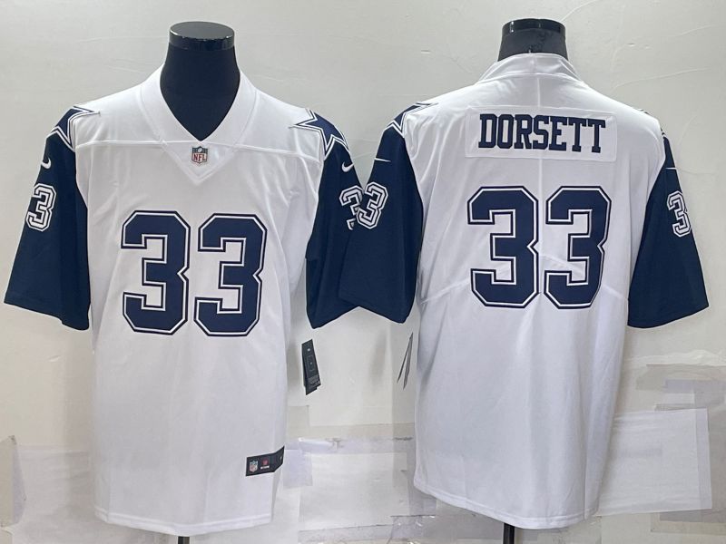 Men Dallas Cowboys 33 Dorsett White 2022 Nike Limited Vapor Untouchable NFL Jersey